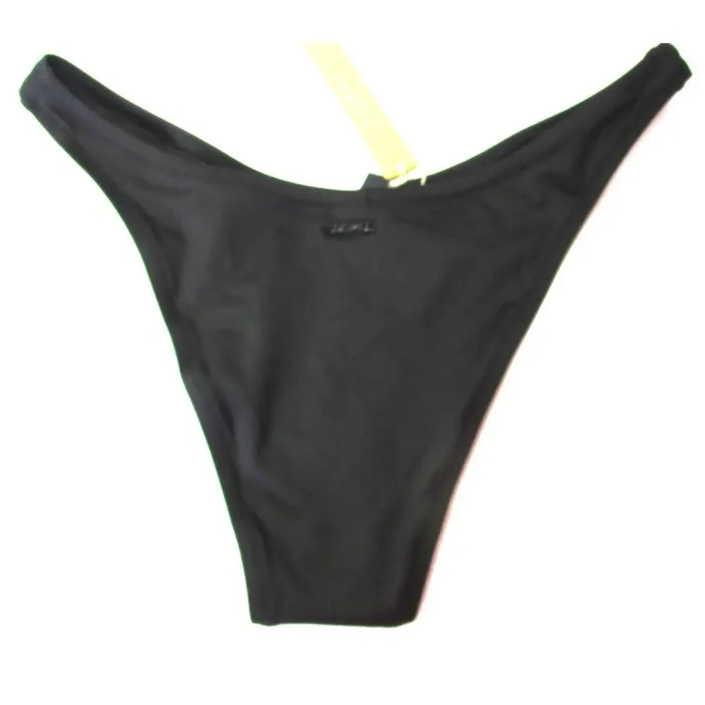 Nwt SKIMS Signature Swim Cheeky Tanga Bikini Bottom Onyx Black Size S